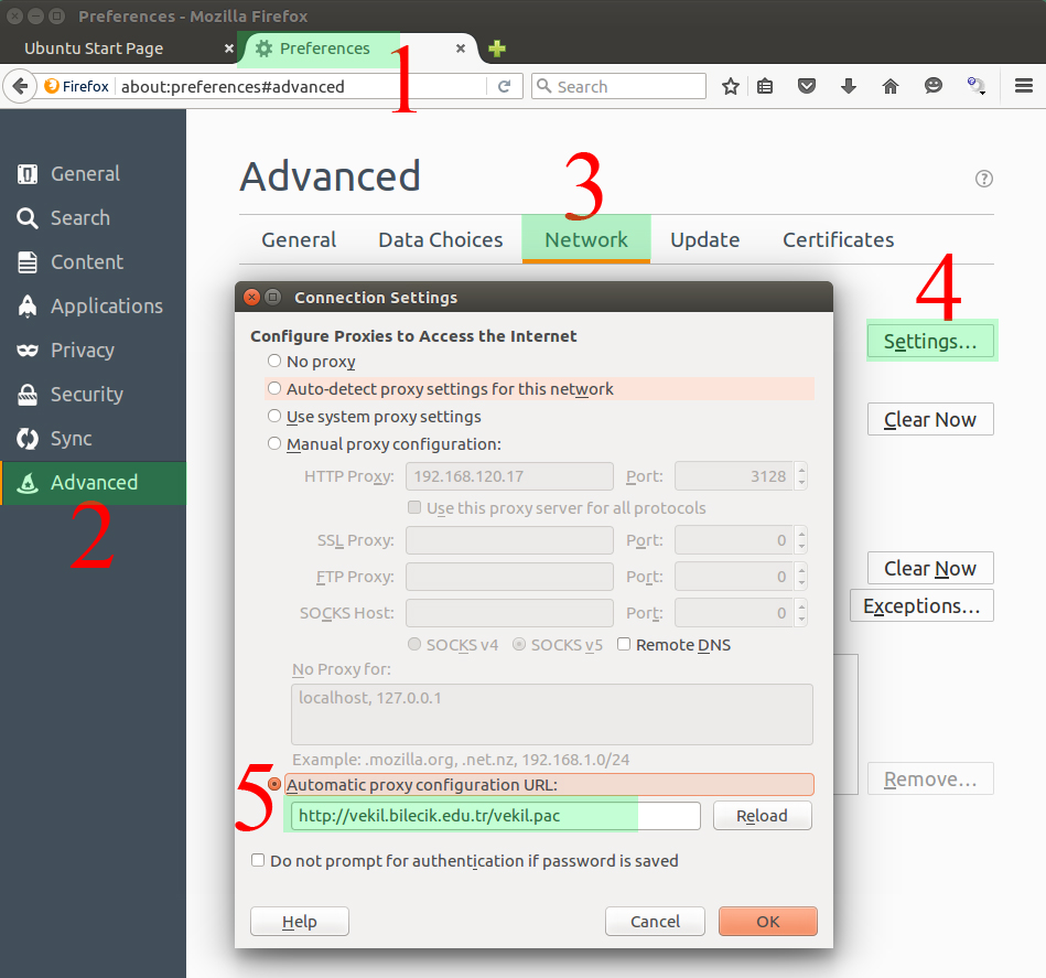 Automatic Root Certificates Update Proxy Settings